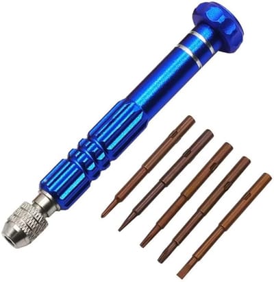 Schroevendraaier Set - Reparatietool Kit - Apparaten Repareren - 5 In 1 Functie - 13 cm Lengte - Blauw