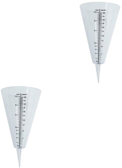 Regenmeter Set - Maatbeker Tuin - Neerslag Meten - Schaalverdeling - 2 Stuks - Transparant