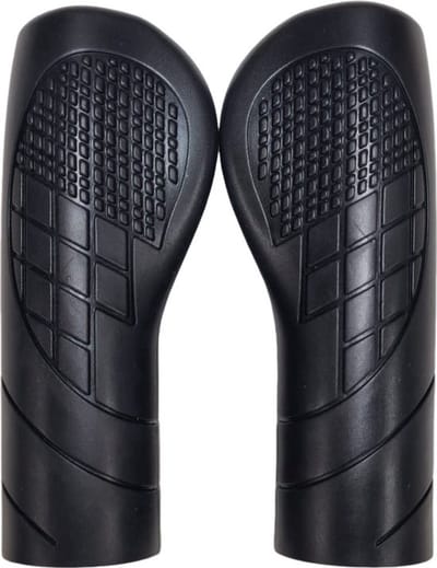 Rieba® Handvatten Fiets - 120 mm Lang - Handvat voor Fietsstuur - Handgrepen Ergonomisch - Binnendiameter 22 mm - 2 stuks - Rubber - Zwart