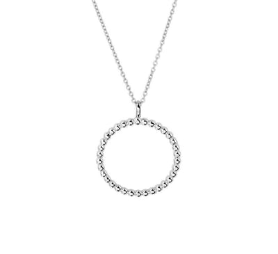YO&NO - Ketting - Zilver - Anker - Bolletjes - 1,2 mm - 40 + 4 cm - Sieraden vrouw - Gerhodineerd - Zilver 925