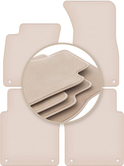 PREMIUM beige vloermatten voor: Audi A8 D3 Lang / lang 2002-2009