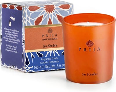 PRIJA Jus d'Ambre LUXURY ontspannende geurkaars 160g PRESENT