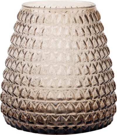 XLBoom DIM vaas Scale Small grijs – 15 × 15 × 16,5 cm - Mondgeblazen glazen vaas in kleur – Vaatwasbestendige vaas, design voor in huis – Artistieke woondecoratie van glas