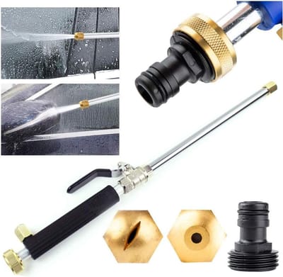 SnelShoppen - High Pressure Water Sprinkler Gun met 2 Brass Nozzles voor Tuin, 46 cm Hydro Jet, Duurzaam en Corrosiebestendig, Perfect voor Schoonmake