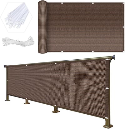 Weerbestendig Privacyscherm 100 x 480 cm voor Balkon en Tuinterras