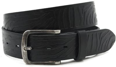 Dames riem 4 cm breed zwart met zwarte gesp - Leer - Jeans riem - Casual - Maat 90