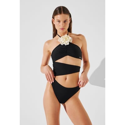 Karl Lagerfeld Karl Dna Flower Swimsuit Black Größe: XL | Badeanzüge Outlet | Damen | Schwarz