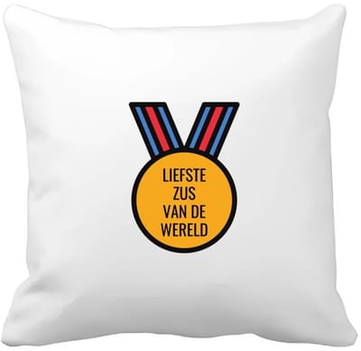 Akyol - liefste zus van de wereld Kussen hoes - Zus - de liefste zus - verjaardagscadeau - verjaardag - cadeau - cadeautje voor zus - zus artikelen - kado - geschenk - gift - 40 bij 40 cm