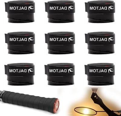 9-delige grip strap, antislip overgrip voor badminton- en tennisrackets, zweetabsorberend en duurzaam voor optimale precisie en comfort