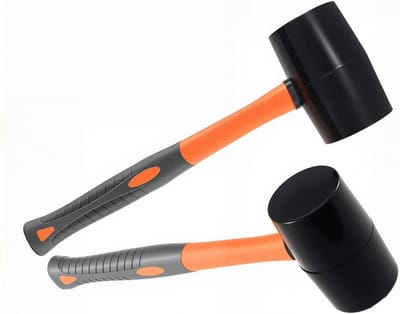 Solidchoice - 2 Stuks Zware Rubber Hamer met Antislip Handvat