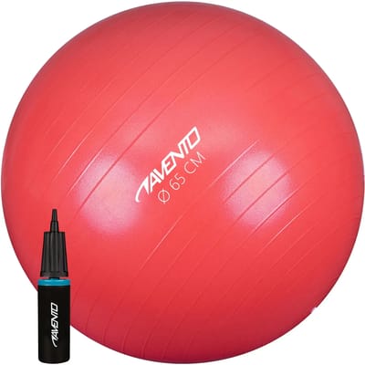 Avento Fitnessbal -Gymbal - Met Pomp - Ø 65cm - Roze