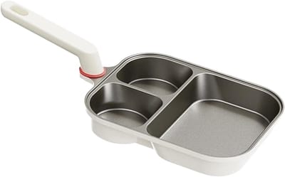 Koekenpan - Omeletpan Grillpan - Ontbijt Maken - Antiaanbaklaag - 24.5 cm - Zwart