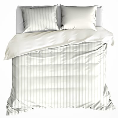 De Witte Lietaer Dekbedovertrek Chiara Winter Moss - 200 x 200 + 2 st. 60 x 70 cm - Katoen Satijn