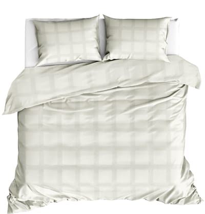 Linolux Dekbedovertrek Quadrant Offwhite 1 persoons