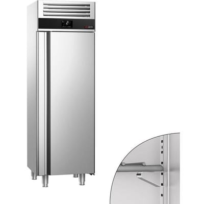 GGM Gastro Kühlschrank Edelstahl PREMIUM - 400 Liter - mit 1 Tür Zilver