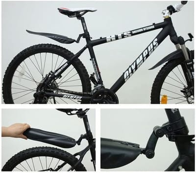 Universele Fietsmudguard voor Voor- en Achterwielen, Bescherming tegen Modder en Water, 34 mm Breedte, Geschikt voor Diverse Fietsen