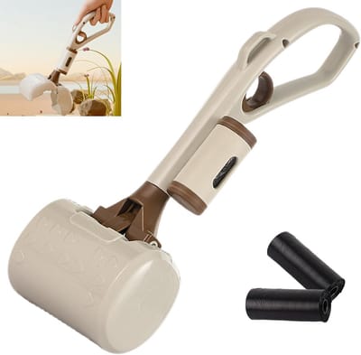 Hondenpoep Schep - Poepgrijper Set - Huisdier Afval Opruimen - Ergonomische Handgreep - 3-delige Set - Curry