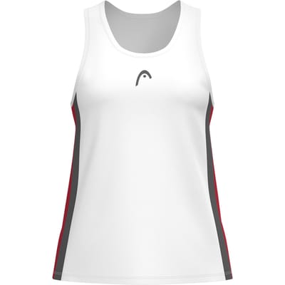 HEAD Club 25 Tech Tanktop Dames-Wit,Rood