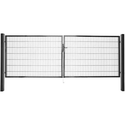 Giardino Dubbele Poort Ral 7016 Antraciet H100/2x200cm