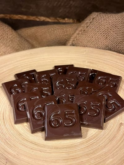 Callebaut - Chocolade cijfer 65 - Cadeau verjaardag - Smaak puur
