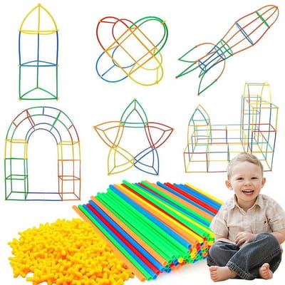 DW4Trading Straws en Connectors - Bouwset - 200 Delig