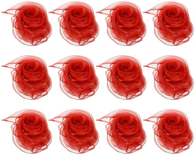 Danssjaals, 12 stuks vierkante jonglerende sjaals 45 bij 45 cm voor spelen, magische muziek, activiteit, jongleren, dressing, rood