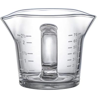 70/150ML Espressoglas Kopje Houten Handvat Maatbeker Melk Latte Kan Koffiebenodigdheden Keuken Mok Drinkgerei Dubbele Bodem 51-100ml white