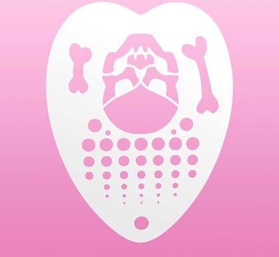 Heart Stencil - Skull 'N Bones