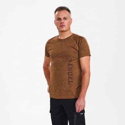Engel X-treme naadloos T-shirt 9060-155 - Orange Melange - L/XL