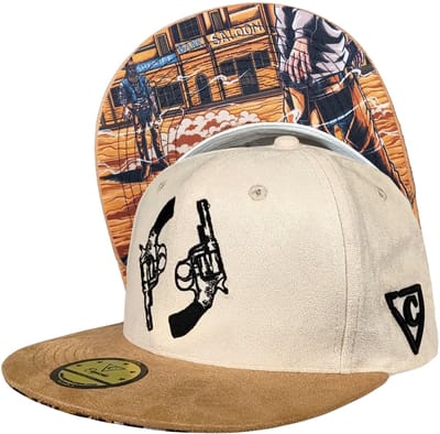 Capiche® Snapback Pet – Cowboy Duel – Beige Suède – Verstelbaar met Druksluiting – Pet Mannen – Cowboy Pet