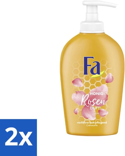 Fa - Handzeep - Honing & Rozen - Verzachtend & Verzorgend - 250 ml - Voordeelverpakking - 2 stuks