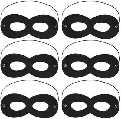 Dailygoods- Oogmasker Set van 6 - Maskerade/Oogmaskers - Carnaval/Halloween - Lichtgewicht/Duurzaam - Vilt/Elastische Band - Comfortabel om te Dragen - Carnavalsmasker