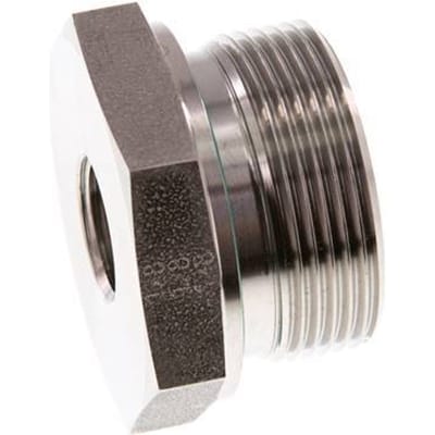 G 1 1/2'' x G 1/2'' M/F RVS Neusstuk 315 Bar - Hydrauliek - FL2S-MF-STE-112G-012G