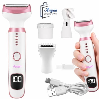 5-in-1 Epilator Dames – Body, Gezicht & Bikini Trimmer – Wenkbrauw & Neus – USB Oplaadbaar met LCD – epilator dames – lichaam epilator – epileerapparaat dames – usb epilator oplaadbaar – lady shaver – neus trimmer dames – wenkbrauw trimmer – 81182