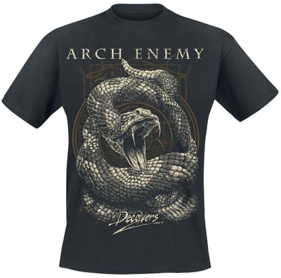 Arch Enemy T-shirt - Deceiver Snake - S tot 3XL - voor Mannen - zwart