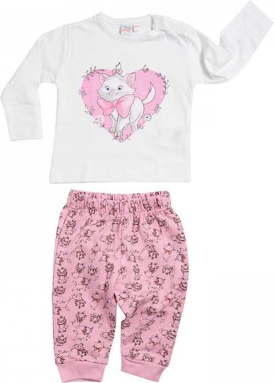 Disney Aristocats babyset 2-delig - Marie - roze/wit - maat 62/68