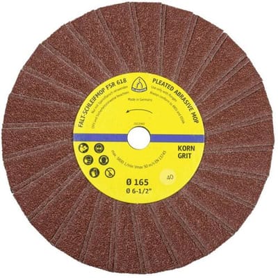 Klingspor 5831 FSR 618 Schuurmopper, 165 x 14 mm korrel 80 1 rij 2 lamellen per pakket Diameter 165 mm 10 stuk(s)