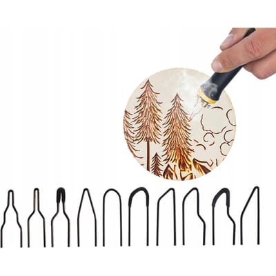 Rosfix Pyrograafpen Set Looptips - 10 Stuks, 60W - Hittebestendig Staal