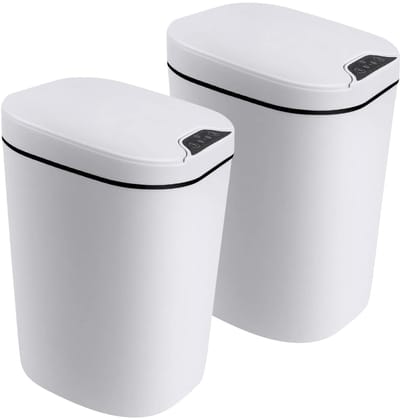 Dailygoods- Vuilnisemmer 12 liter - Automatische sensor - Soft-close deksel - Klemring - Hoogwaardig ABS - Waterdicht IPX5 - Afvalbak