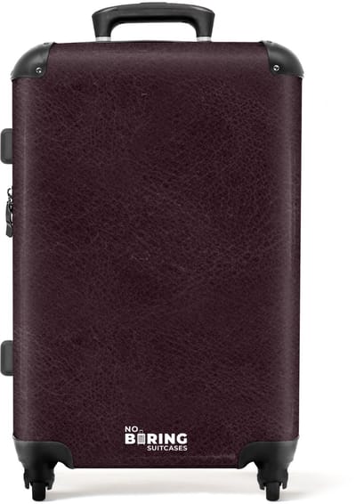 NoBoringSuitcases.com - Grote koffer - Lederen look bordeaux rood - Kinderkoffer geschikt voor jongen en meisjes - Reiskoffer met 4 wielen - Trolley op wieltjes - Rolkoffer groot kinderen - 72 liter - Ruimbagage valies 20kg