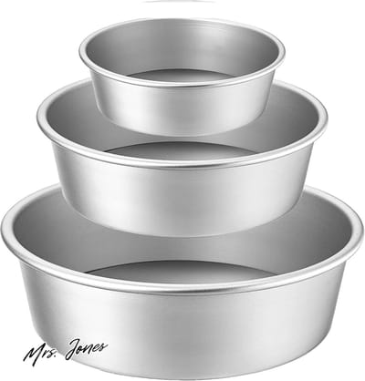 Mrs. Jones Cake Pan Set 4 6 8 Inch Taart Pannen Anti-aanbak Ronde Taart Pannen Aluminium Bakvormen voor Mini Cake Pizza Cheesecake .