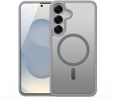 Dux Ducis - Telefoon hoesje geschikt voor de Samsung Galaxy S25 - Back Cover - Met Magnetische Ring - Yind Serie - Grijs