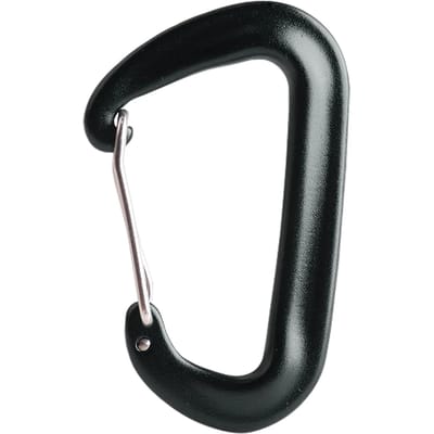 2 pièces/lot Mousqueton Professionnel Forme D Boucle d'escalade Crochet 12KN Verrouillage Accessoire d'équipement d'activité extérieure noir