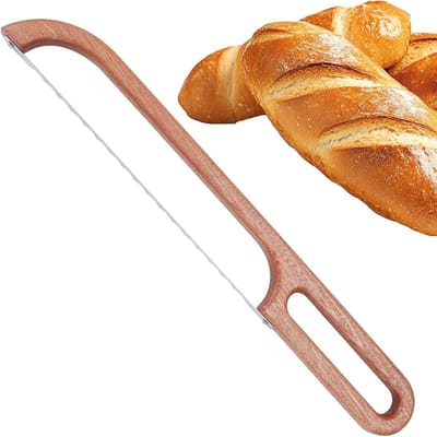 Broodsnijder Hout - Keukengerei - Ambachtelijk Brood - Gelijkmatige Plakjes - 40 cm - Natuurlijk Hout