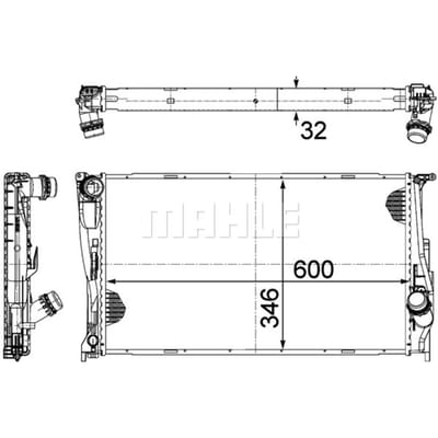 Radiator, motorkoeling MAHLE CR 1084 000P