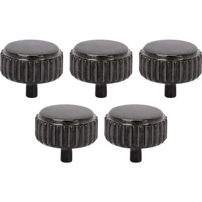 5 stuks Stalen Horlogekroon Horlogekop Horlogemaker Reparatieonderdelen Vervangingsaccessoires Zwart 6 mm 0,24 inch gray