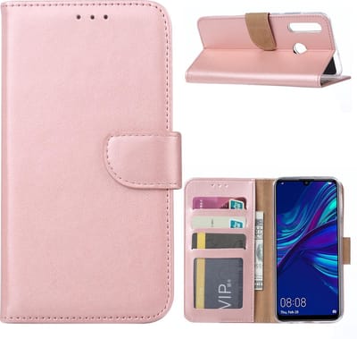 Ntech Hoesje Geschikt voor Huawei P Smart Plus (2019) Portemonnee Hoesje / Book Case - Rose Goud