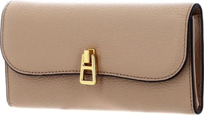 COCCINELLE Leren Portemonnee Magie Wallet Grained Leather Toasted Beige