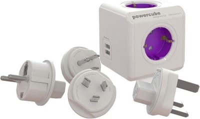 Allocacoc ReWirable USB + IEC Cable Binnen 4AC outlet(s) Paars, Wit power uitbreiding