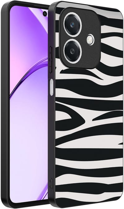 Smartphonica Telefoonhoesje Geschikt voor Oppo A3 - A3X met zebra opdruk - TPU backcover case zebra design - Zwart Wit geschikt voor Oppo A3;Oppo A3X